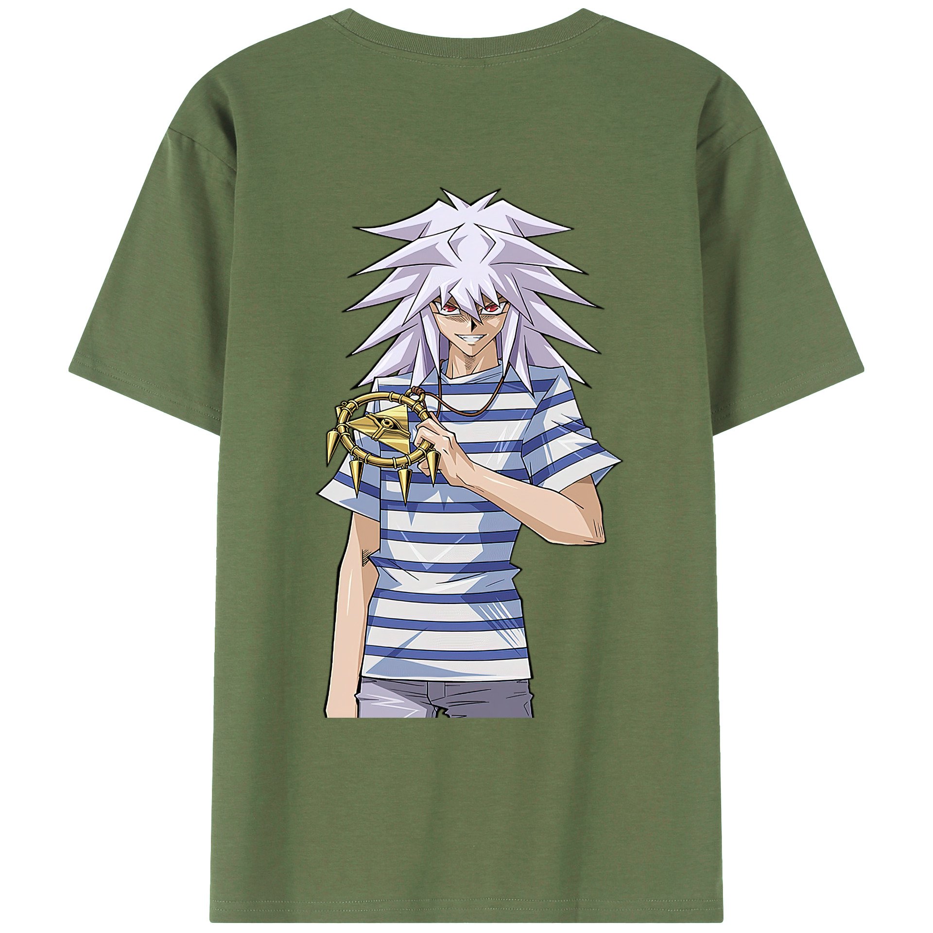 （画像用） 遊☆戯☆王 Yu-Gi-Oh! 綿100％ メンズ半袖Tシャツ（バックプリント） 通気性